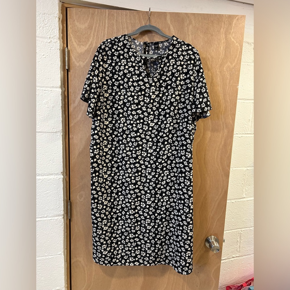 Black floral dress